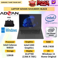 Laptop ADVAN Soulmate Celeron N4020 4GB/128GB (upgradable) 14" HD