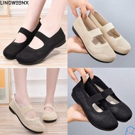 LINDW99NX Women Flats Shoes, Mesh Slip on Foldable Loafers Square Toe Single Shoes, Fashion Hollow O