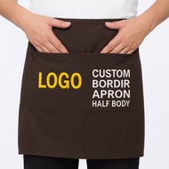Custom embroidered apron HALF APRON HALF BODY Apron/ Custom Request Embroidered Logo and Name