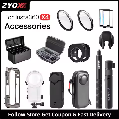 Accessories kit for Insta360 X4 Lens Guard Selfie Stick Dive Case Insta360 X4 Storage bag Aluminum f