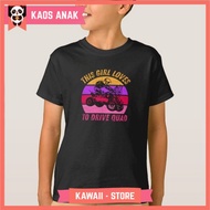 This Kids' T-Shirt Loves To Drive QuadGirl - ATV Gift