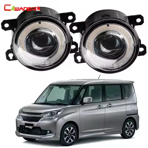2 Pcs LED Angel Eye Fog Light DRL 30W H11 Car Front Fog Daytime Running Lamp For Suzuki Solio (MA27S