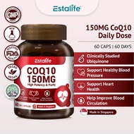 Estalife CoQ10 150MG | Coenzyme | Heart Prenatal Immunity Supplement | Vegan | 60 Capsules
