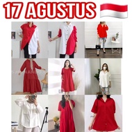 SJM ATASAN 17 AGUSTUS MERAH PUTIH KATUN POPLIN