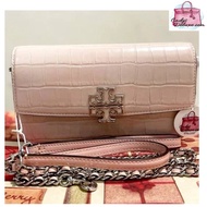 **CHAT FIRST FOR THE AVAILABILITY**NEW TORY BURCH BRITTEN CONVERTIBLE CROSSBODY BAG CLARET 86063 PINK FULL LEATHER