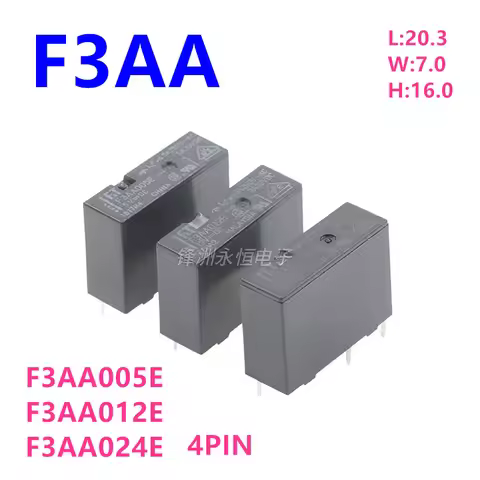 5Pcs New FT Relay FTR- F3AA005E F3AA012E F3AA024E 4Pin 3A 5V 12V 24V Power Relay F3AA 005E 012E 024E