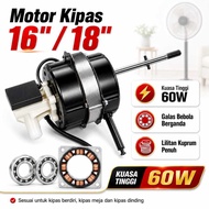 Motor Kipas 16/18 Inci Universal 60W Galas Bebola Berganda Wayar Tembaga Penuh Motor Ganti Kipas Ber