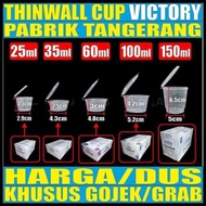 Thinwall Cup 25Ml 35Ml 60Ml 100Ml 150Ml Per Dus Bulat Cup Sambel