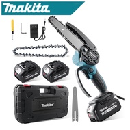 MAKITA เลื่อยโซ่แบตเตอรี่ไร้สาย เลื่อยไฟฟ้าแบต 259V เลื่อยโซ่แต่งกิ่งไม้ บาร์ 8 นิ้ว แถมฟรี!! แบต 2 