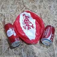 Coca cola beach ball with 2 coke empty can
