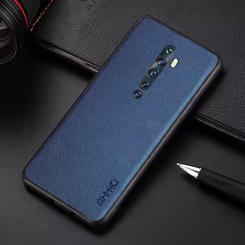 Solid colorSoft TPU Silicone Case For OPPO Reno 2 Z F A83 A1 A5 A3S Case Pu Leather For oppo Reno 2 