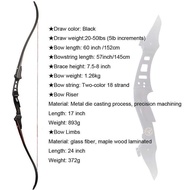 60inch ILF Recurve Bow 20-50lbs Right Hand Bows for Shooting Metal Handle Mape Limbs