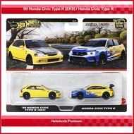 Hot Wheels Premium 99 Honda Civic Type R FE & EK9 Diecast Model Car