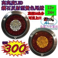 LED 12V 24V 高亮度 圓形 外紅內黃 外紅內白 雙色 尾燈 後燈 倒車燈 剎車燈 方向燈 邊燈 貨車 卡車