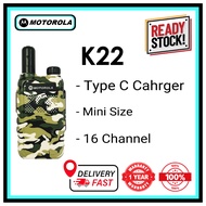 Motorola K22 Mini Walkie Talkie 16 Channel Type C Charger 500 Meter