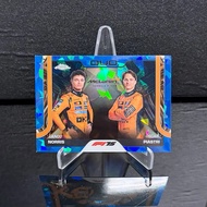 F1 Topps Chrome F1-75 Card (DUO SAPPHIRE) - Nando Norris & PiastriOSCAR (Mclaren F1) - RAINBOW