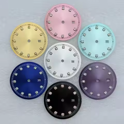 24.5mm No logo Diamond Markers Women's Watch Dial Suitable for Seiko Datejust NH05 Automatic Movemen