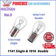 12V ★ 1157 1016 Double 1156 1141 SINGLE 100% Original Halogen Bulb Mentol Lampu Kecil Brake Signal K