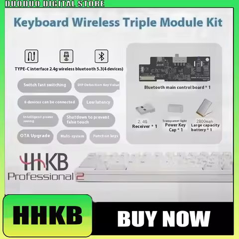 HHKB Pro BT Capacitor Keyboard Kit Tri Mode Wireless Bluetooth One-to-Many Switching Modification PC