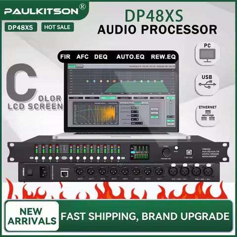 Speaker Digital Processor Paulkitson DP48XS Digital Audio Processor FIR AUTO EQ PC Software Control 