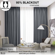 Curtain Zoon B23 (260CM Height) Langsir Siap Jahit 100% Blackout Curtain Cangkuk & Eyelet (Langsir H
