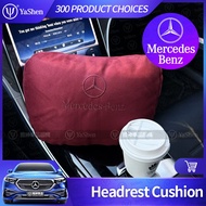 YaShen Mercedes Benz Embroidered Headrest Neck Pillow Lumbar Support Car Interior Decoration Supplie