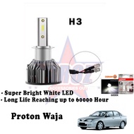 Proton Waja (Spotlight) C6 LED Auto Head Lamp 6500k White+Osram T10 LED