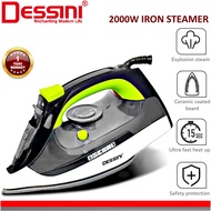 DESSINI ITALY 2000W Electric Ceramic Soleplate Garment Steam Iron Sprayer Steamer Clothes Brush / Se