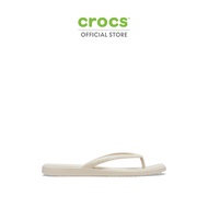 CROCS รองเท้าแตะผู้หญิง MIAMI FLIP - COCOA CREAM