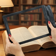 A4 Size Flat PVC Magnifier Sheet X4, Book Page Magnifying Reading Glass Lens, Full-page Magnifier fo