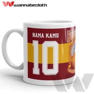 Borneo FC Mug Borneo FC Glass Souvenir Gift Ball Gift Borneo FC Mug Custom Name