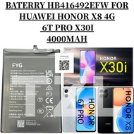 BATERRY HB416492EFW COMPATIBLE HONOR X8 4G TFY-LX1 TFY-LX2 TFY-LX3 6T PRO TFY-AN40 X30I TFY-AN00 TFY