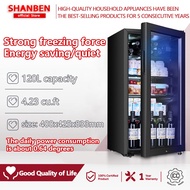 SHANBEN 4.23cu ft household refrigerator fresh-keeping cabinet ice bar wine fresh-keeping cabinet