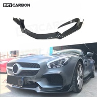 Carbon Fiber Front Bumper Lip Spoiler Splitters Flaps For Mercedes Benz AMG GT AMG GTS AMG GTR Coupe