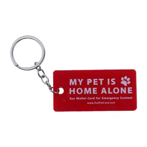 Pets Emergency Contact Keychain Card & Key Tags with Emergency Contact Call Cards Emergency Dog Cat 