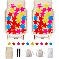 2 Pack Magnetic Reward Jar for Kids, Magnetic Star Reward Jar for Classroom, Behavior Management Cla