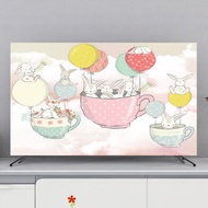 Custom pattern modern New Style High-End tv cover Cloth  lace  smart tv dust flat screen monitor protection hanging desktop LCD animation /24 32 37 43 47 50 52 55 60 65 75 80inch online celebrity10266