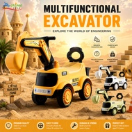OTOMO Kids Multifunctional Ride On Excavator Digger Toys Push Car with Music Kereta Mainan Budak