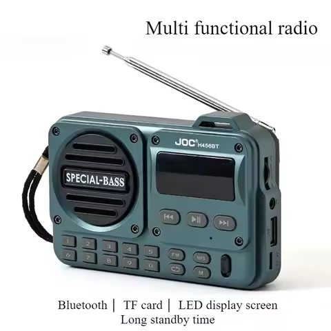 Portable Bluetooth Radio with Full Frequency Band and Full Channel Functions Card Insertion Radio wi
