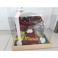 Beautiful Dutch Mica Box Peacock Shaped Batik Cloth Delivery Parcel