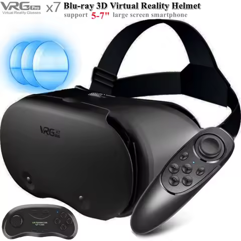 Original VRGpro X7 VR Virtual Reality 3D Glasses Box VR Google Cardboard Helmet for IOS Android 5-7"