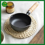 Monolithic Cast Iron Pan Deep With Wooden Handle size 13cm High Quality mini Cast Iron Pan