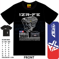 1ZR-FE ENGINE SHIRT, TOYOTA COROLLA ALTIS, DOHC, VVT-i, E140, V27X CLOTHING, CAR SHIRT, D24CA V1