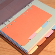A5 A6 A7 Size Loose Leaf Notebook Separator Paper Index Paper 6 Hole Punch Vintage Style Loose Leaf 