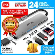 Pro Digital Warehouse | USB Hub Converter Type C 3.1 Macbook Laptop HDMI 6 in 1 PX UCH160