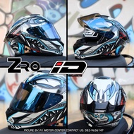หมวกกันน็อคเต็มใบ ID HELMET รุ่น ZRO แว่น 2 ชั้น แถมฟรีชิว1 แผ่น ใหม่ 2024 มาตรฐาน มอก. ECE22-06 ไซส