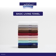 Midas ผ้าขนหนู รุ่น Basic Living - Cotton 100% นุ่มนวล ผ่อนคลายผิวสัมผัส มีให้เลือกทั้งหมด 10 สี ส่ง