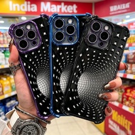 Casing hp For SAMSUNG GALAXY A50 A50S A51 A52 A52S A55 4G/5G Optical Illusion Design 3D Softcases Bl