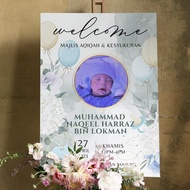 Welcome Board Murah Size A1 | A2 Aqiqah Hari Lahir Perkahwinan