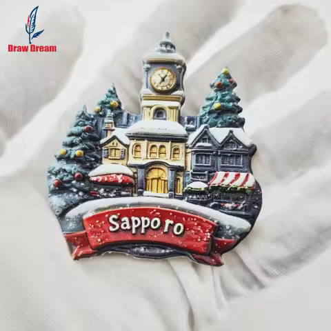 1Pc Sapporo Refrigerator Magnet, World Travel Souvenir Collection, Suitable for Home and Office Deco